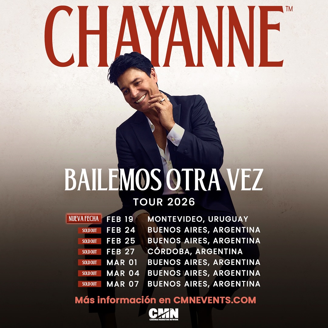 Chayanne Bailemos Otra Vez Tour Poster 2026